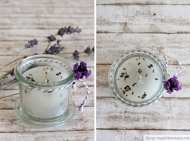 DIY Anleitung: Duftkerzen mit Lavendel gießen