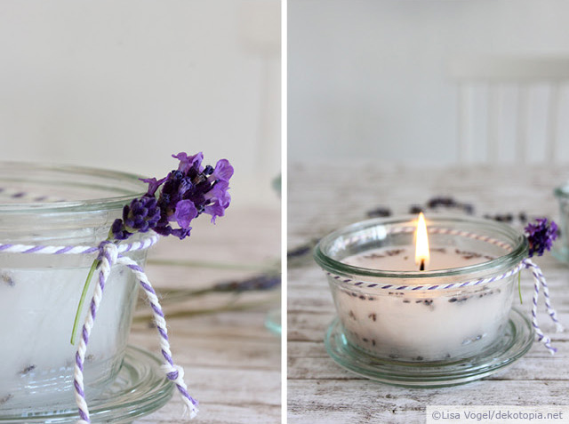 DIY Anleitung: Duftkerzen mit Lavendel gießen