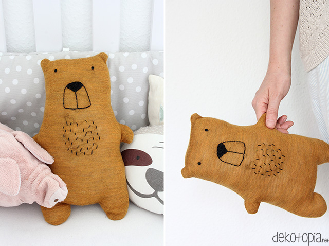 DIY Anleitung: Teddy selber nähen mit Tutorial und Vorlage