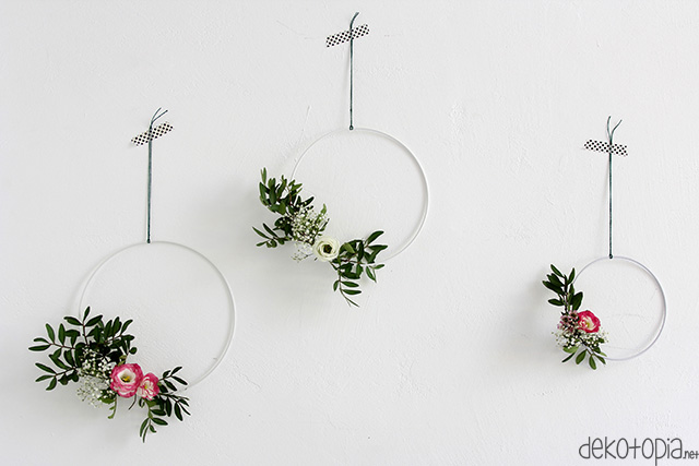 DIY Anleitung: Einfache Blumenkränze im skandinavischen Stil